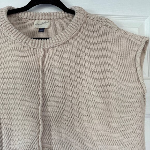 UNIVERSAL THREAD Cream Sleeveless Sweater Vest Women’s Large - Picture 4 of 5